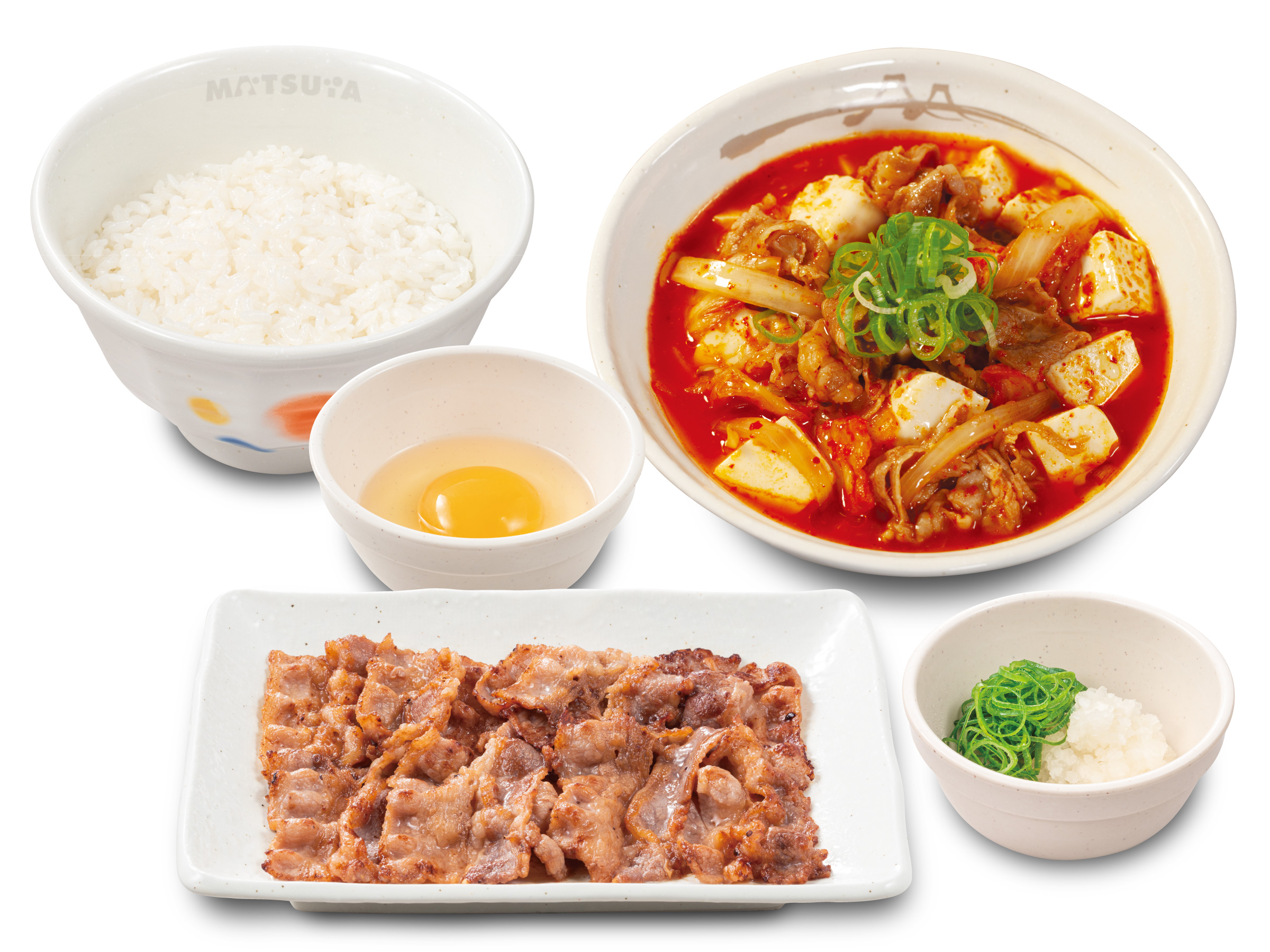 牛豆腐キムチチゲ牛カルビ焼肉定食